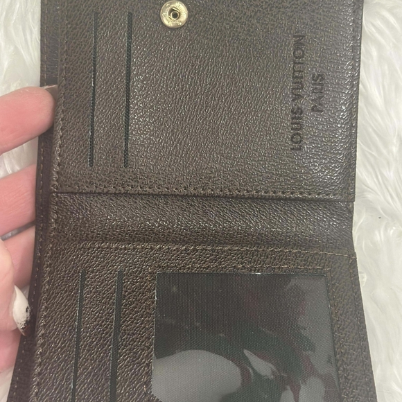 Classic Flower And Monogram Brown and Gold Monogram Card Holder - Picture 2 of 2